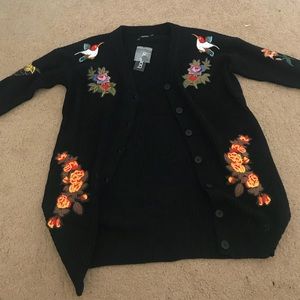 oversized patchwork cardigan